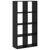 vidaXL Bogskab 8 niveauer 69,5 x 29 x 137,5 cm Konstrueret tr&aelig; Sort eg