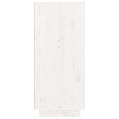 vidaXL skoreol 60x35x80 cm massivt fyrretræ hvid