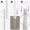 vidaXL Hegn og Post Sølv 1,4 x 10 m Stål