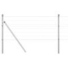 vidaXL Udend&oslash;rs Euro Zaun Ground Fix 25 x 0,4 m Galvaniseret st&aring;l S&oslash;lv