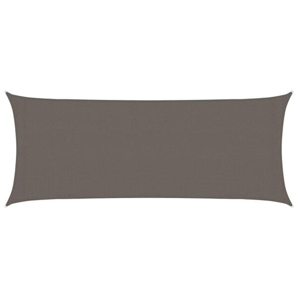 vidaXL solsejl 160 g/m&sup2; 2x5 m HDPE antracitgr&aring;
