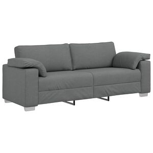 vidaXL 3-personers sofa M&oslash;rkegr&aring; 220 cm Stof