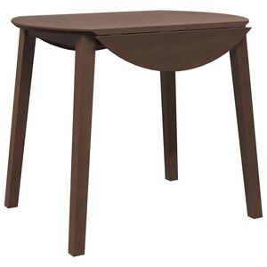 vidaXL spisebord massivt gummitr&aelig; brun