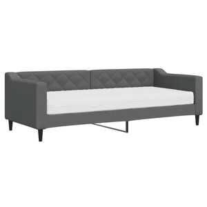 vidaXL daybed med madras 80x200 cm stof m&oslash;rkegr&aring;
