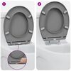 vidaXL Toilet s&aelig;de Gr&aring; 44,8 x 37,3 x 4,2 cm Duroplast