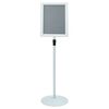 vidaXL Pedestal Plakatstand S&oslash;lv 33 x 33 x 126 cm PVC og St&aring;l