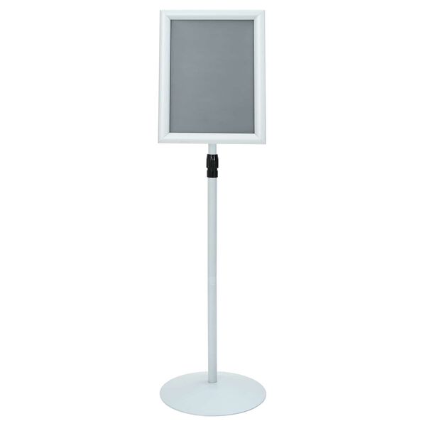 vidaXL Pedestal Plakatstand S&oslash;lv 33 x 33 x 126 cm PVC og St&aring;l