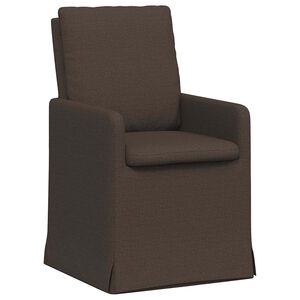vidaXL Spisestole 2 stk. Linned M&oslash;rkegr&aring; 57 x 67 x 98 cm