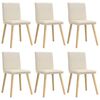vidaXL spisebordsstole 6 stk. linned