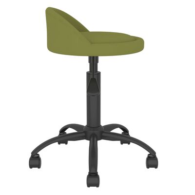 vidaXL arbejdsstol fløjl lysegrøn