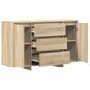 vidaXL Sideboard med skuffe Sonoma eg 120 x 41 x 75 cm Konstrueret tr&aelig;