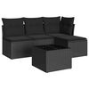 vidaXL sofas&aelig;t til haven 5 dele med hynder polyrattan sort