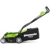 Greenworks pl&aelig;neklipper med 2 x 40 V 2 Ah batteri GD40LM35 2501907UC
