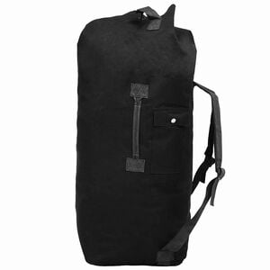 vidaXL duffeltaske i milit&aelig;rstil 85 l sort