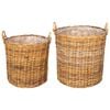 vidaXL Plantekurv GENDT 2 stk. Naturlig Brun Kubu rattan