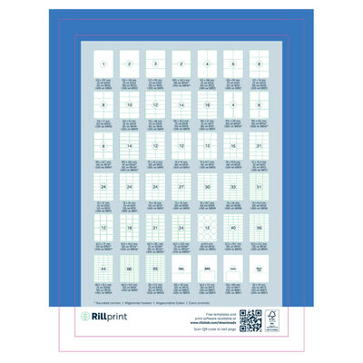 rillprint selvklæbende etiketter 105x99 mm 500 ark hvid