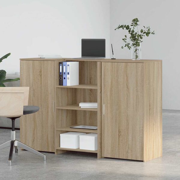 vidaXL receptionsskranke 155x50x103,5 cm konstrueret tr&aelig; sonoma-eg