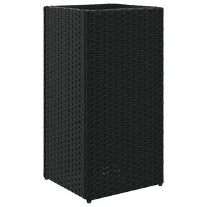 vidaXL plantekasse 30x30x60 cm polyrattan sort