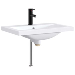 vidaXL Badev&aelig;relses vaskesk&aring;l Mat sort 61 x 40 x 16,5 cm Metal