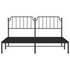 vidaXL sengeramme med sengegavl 180x200 cm metal sort