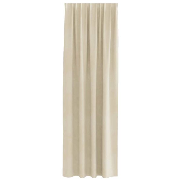 vidaXL M&oslash;rkl&aelig;gningsgardiner 2 pcs Creme 140 x 245 cm Fl&oslash;jl