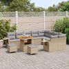 vidaXL Havesofa Sæt 12 pcs Beige polyrattan
