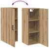 vidaXL Highboard Artisan Egetr&aelig; 34,5 x 34 x 180 cm Konstrueret tr&aelig;