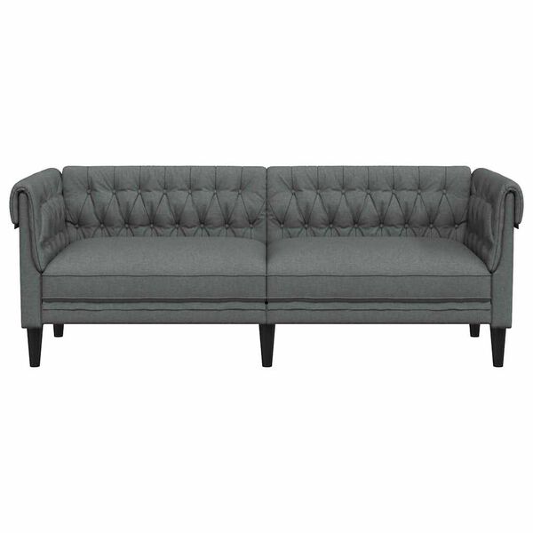 vidaXL Sofa M&oslash;rkegr&aring; 201,5 x 74,5 x 74,5 cm Polyester