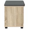 vidaXL Hallb&aelig;nk med pude Ensfarvet Sonoma eg 60 x 38 x 46 cm
