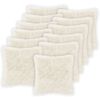 vidaXL Pude med pude HEERLEN 12 stk. Hvid PV Fleece