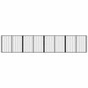 vidaXL Hunded&oslash;r 4 stk. Sort 100 x 80 cm Galvaniseret st&aring;l