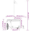 vidaXL cykelanhænger 30 kg jern sort og gul