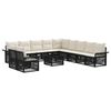 vidaXL Havesofa S&aelig;t 12 stk. Sort polyrattan