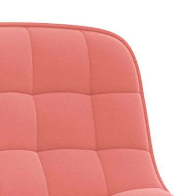 vidaXL drejelig spisebordsstol fløjl pink