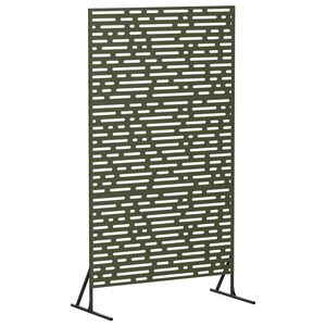 vidaXL Privatlivssk&aelig;rm 100 x 50 x 180 cm St&aring;l Olivengr&oslash;n