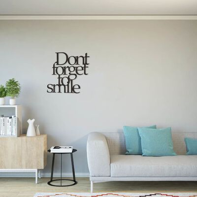 Homemania vægdekoration Words 70x67 cm stål sort