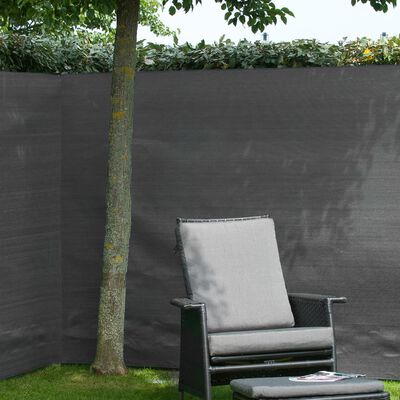 Nature haveafskærmning PE 1,2x5 m antracitgrå