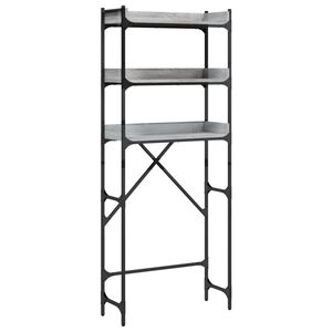vidaXL vaskemaskineskab 67x25x163 cm konstrueret tr&aelig; gr&aring; sonoma-eg