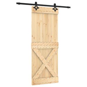 vidaXL Skyded&oslash;r 80 x 210 cm Massivt Fyrretr&aelig; (Ubehandlet)