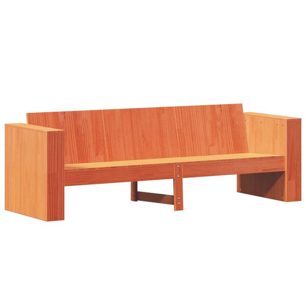 vidaXL 3-personers havesofa 189x60x62 cm massivt fyrretr&aelig; gyldenbrun