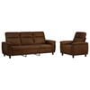 vidaXL Sofa S&aelig;t 2 stk. Brun Faux Suede L&aelig;der