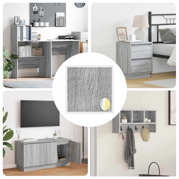 vidaXL Kl&aelig;bende Skrue Cover 12 pcs Gr&aring; Sonoma &Oslash; 20 x 0,5 mm