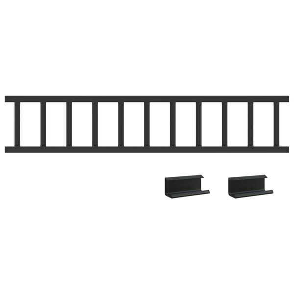 vidaXL Tag snefang Sort 100 x 2,5 x 20 cm St&aring;l