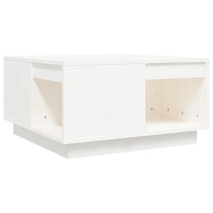 vidaXL sofabord 60x61x32,5 cm massivt fyrretr&aelig; hvid