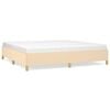 vidaXL sengeramme uden madras 200x200 cm stof cremefarvet