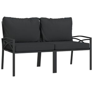 vidaXL havestole 2 stk. med gr&aring; hynder 62x75x79 cm st&aring;l