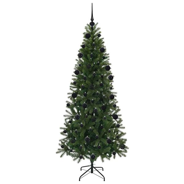 vidaXL Kunstigt juletr&aelig; med 300 LED'er Gr&oslash;n 210 cm PE og PVC