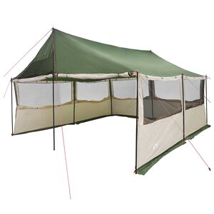 vidaXL Familietelt Gr&oslash;n 450 x 400 x 265 cm Polyester og St&aring;l