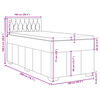 vidaXL kontinentalseng med madras 100x200 cm stof sort