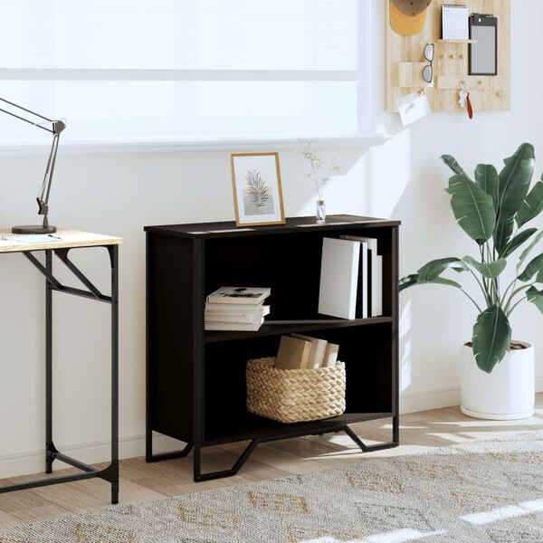 vidaXL bogreol 80x31x74,5 cm konstrueret træ sort